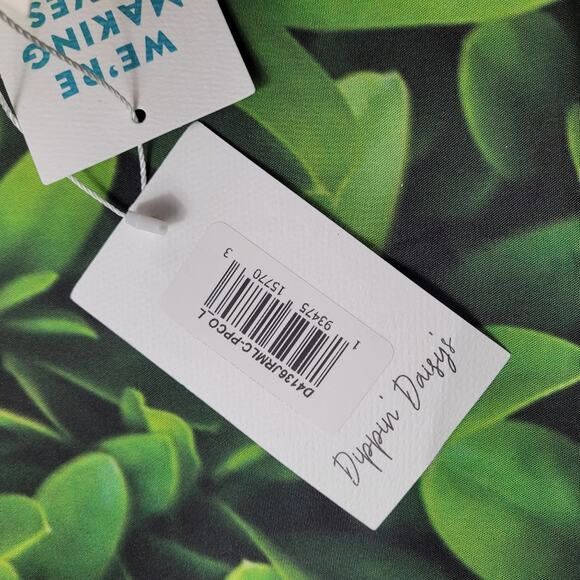 NWT Dippin' Daisy's Zen Knot Front Plaid Bikini Top sz Large might be Reversible - Picture 6 of 11